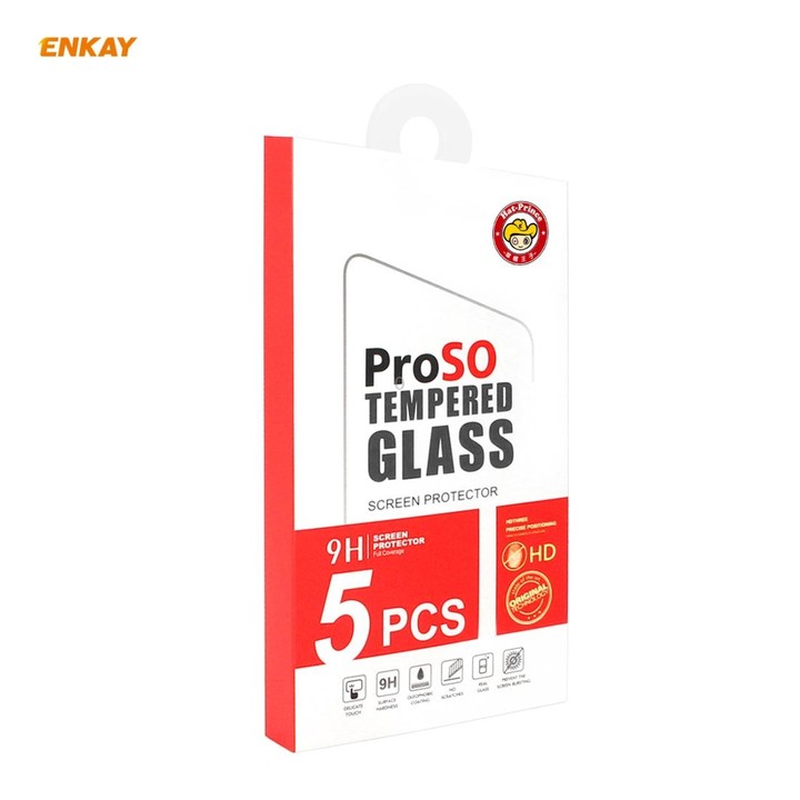 For Samsung Galaxy A31 5 PCS ENKAY Hat-Prince Full Glue 0.26mm 9H 2.5D Tempered Glass Full Coverage Film