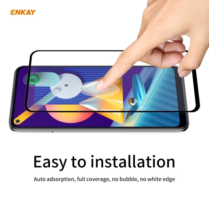 For Samsung Galaxy A11 / M11 ENKAY Hat-Prince Full Glue 0.26mm 9H 2.5D Tempered Glass Full Coverage Film