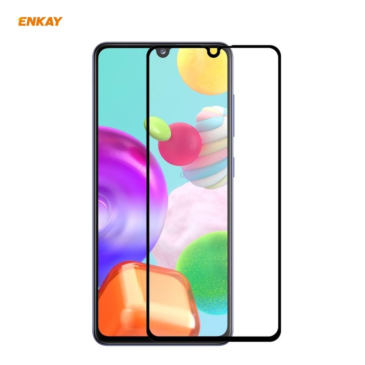 For Samsung Galaxy A41 ENKAY Hat-Prince Full Glue 0.26mm 9H 2.5D Tempered Glass Full Coverage Film