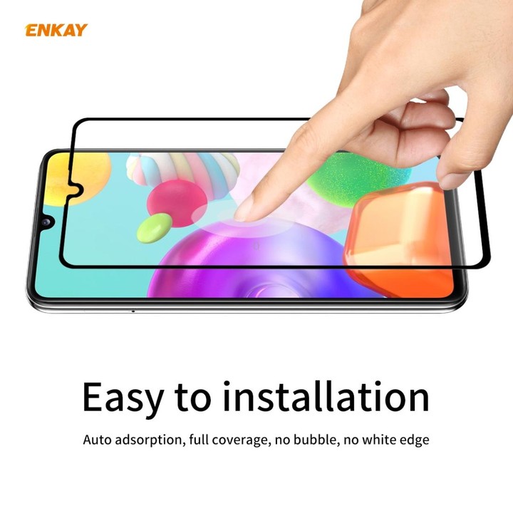 For Samsung Galaxy A41 ENKAY Hat-Prince Full Glue 0.26mm 9H 2.5D Tempered Glass Full Coverage Film
