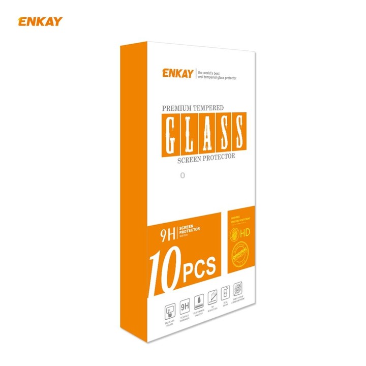 For Samsung Galaxy A21s 10pcs ENKAY Hat-Prince Full Glue 0.26mm 9H 2.5D Tempered Glass Full Coverage Film