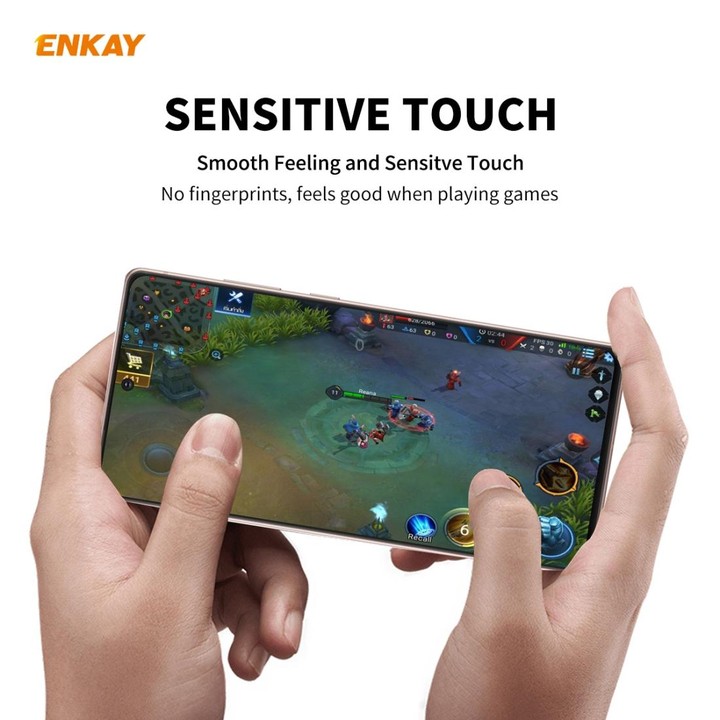 For Samsung Galaxy Note20 10pcs ENKAY Full Glue 0.2mm 9H 2.5D Tempered Glass Full Film, Support Fingerprint Unlock