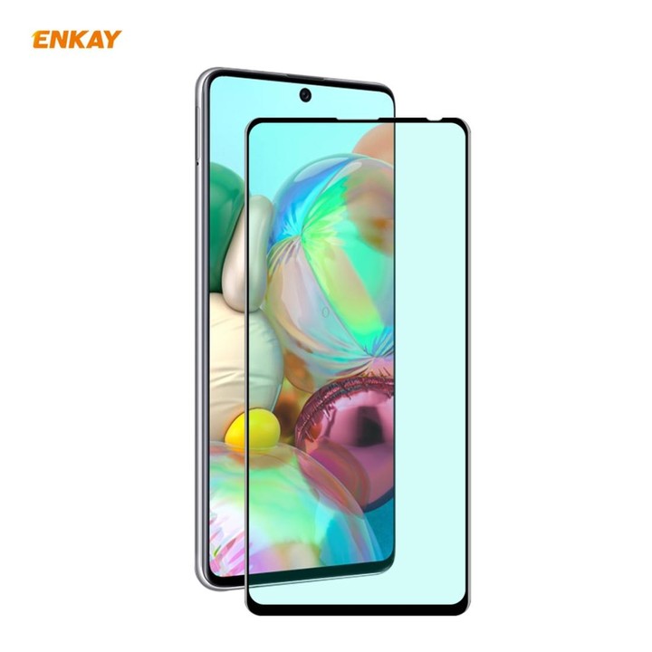 For Samsung Galaxy A71 ENKAY Hat-Prince 0.26mm 9H 6D Curved Full Screen Eye Protection Green Film Tempered Glass Protector