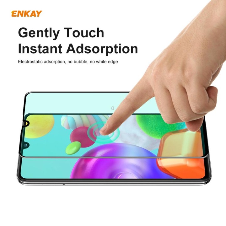 For Samsung Galaxy A41 ENKAY Hat-Prince 0.26mm 9H 6D Curved Full Screen Eye Protection Green Film Tempered Glass Protector