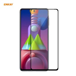 For Samsung Galaxy M51 ENKAY Hat-Prince Full Glue 0.26mm 9H 2.5D Tempered Glass Full Coverage Film