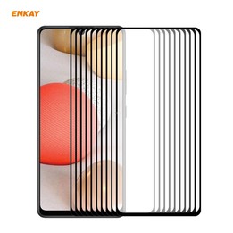 For Samsung Galaxy A42 5G 10pcs ENKAY Hat-Prince Full Glue 0.26mm 9H 2.5D Tempered Glass Full Coverage Film