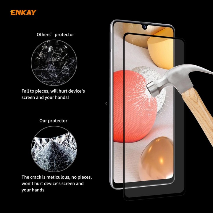 For Samsung Galaxy A42 5G 10pcs ENKAY Hat-Prince Full Glue 0.26mm 9H 2.5D Tempered Glass Full Coverage Film