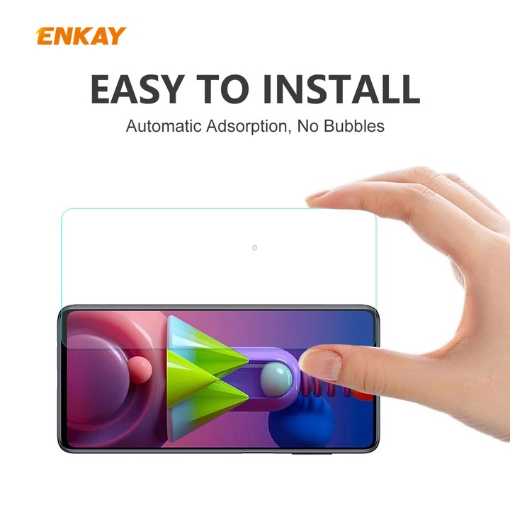 For Samsung Galaxy M51 ENKAY Hat-Prince 0.26mm 9H 2.5D Curved Edge Tempered Glass Film