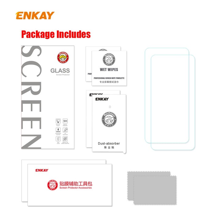 For Samsung Galaxy M51 2 PCS ENKAY Hat-Prince 0.26mm 9H 2.5D Curved Edge Tempered Glass Film
