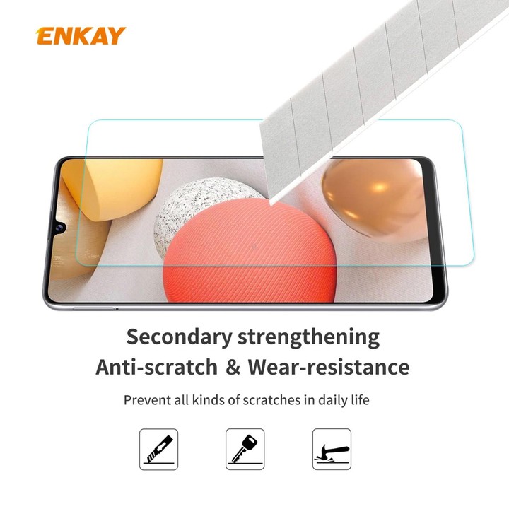 For Samsung Galaxy A42 5G 5pcs ENKAY Hat-Prince 0.26mm 9H 2.5D Curved Edge Tempered Glass Film
