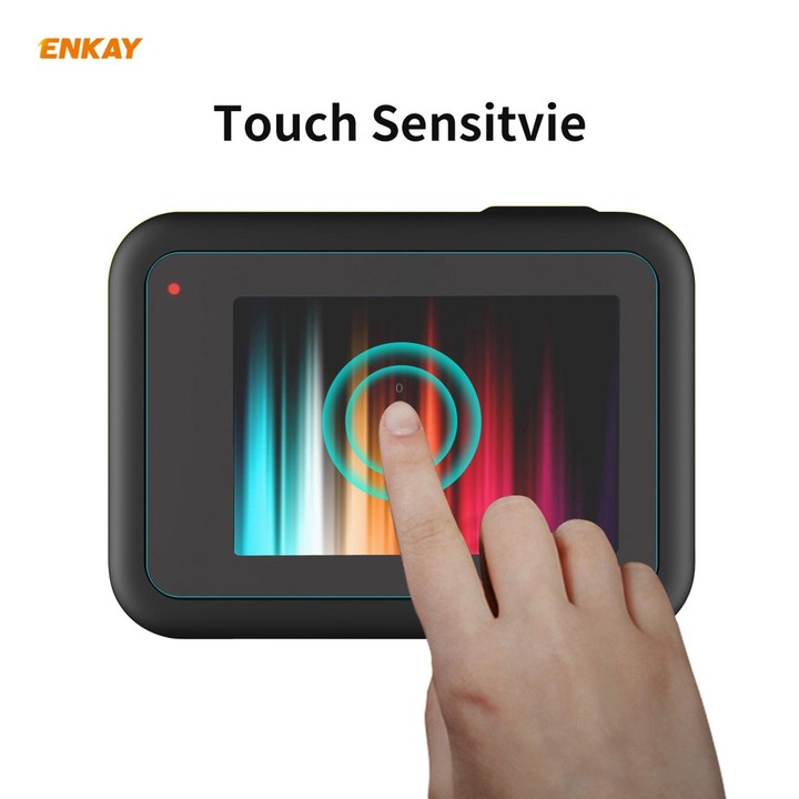 For GoPro HERO9 ENKAY Hat-Prince 3 in 1 0.2mm 9H 2.15D Protective Camera Lens and Screen Tempered Glass Film
