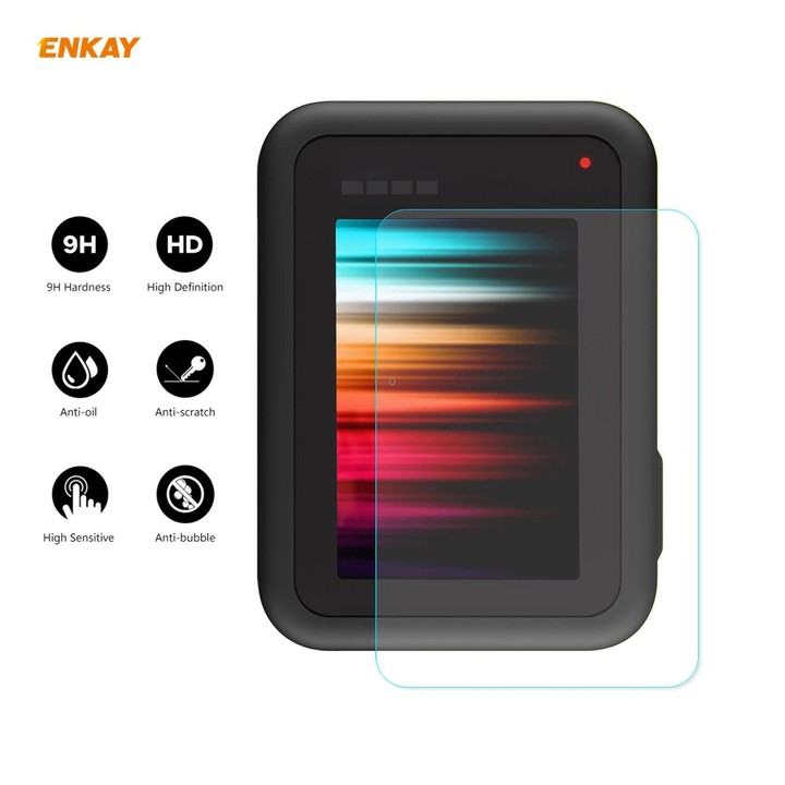 For GoPro HERO9 ENKAY Hat-Prince 3 in 1 0.2mm 9H 2.15D Protective Camera Lens and Screen Tempered Glass Film
