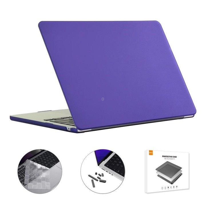 For MacBook Air 13.6 2022/2024 A2681 M2 / A3113 M3 US Version ENKAY 3 in 1 Matte Laptop Case with TPU Keyboard Film / Anti-dust