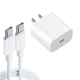 2 in 1 PD 20W Single USB-C / Type-C Port Travel Charger + 3A PD 3.0 USB-C / Type-C to USB-C / Type-C Fast Charge Data Cable Set,