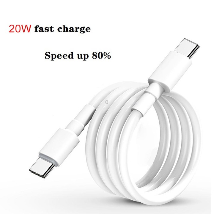 2 in 1 PD 20W Single USB-C / Type-C Port Travel Charger + 3A PD3.0 USB-C / Type-C to USB-C / Type-C Fast Charge Data Cable Set,