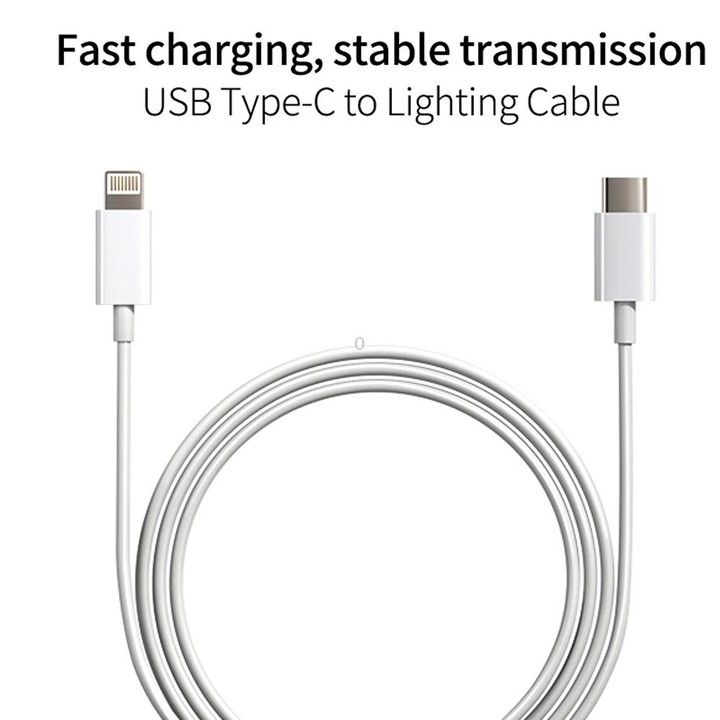 2 in 1 PD 20W Single USB-C / Type-C Port Travel Charger + 3A PD3.0 USB-C / Type-C to 8 Pin Fast Charge Data Cable Set, Cable Len
