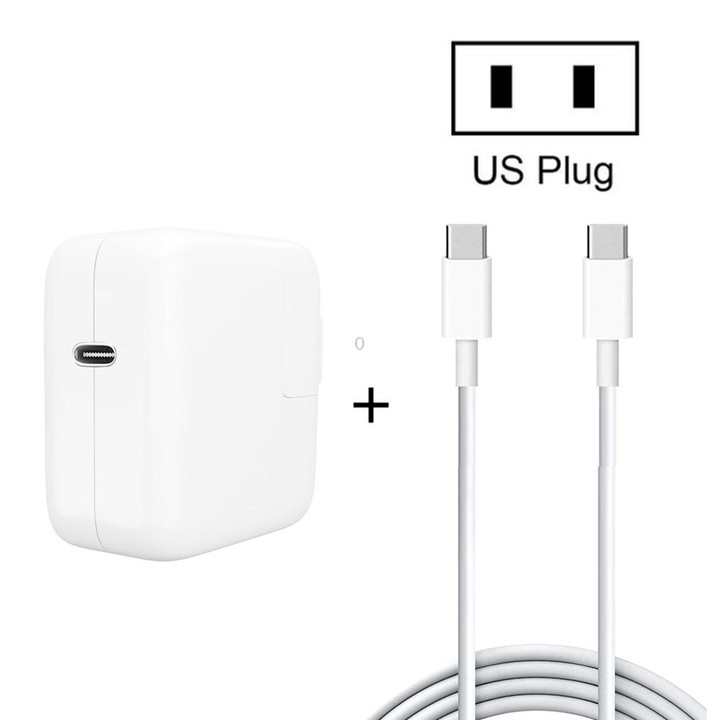 2 in 1 PD3.0 30W USB-C / Type-C Travel Charger with Detachable Foot + PD3.0 3A USB-C / Type-C to USB-C / Type-C Fast Charge Data
