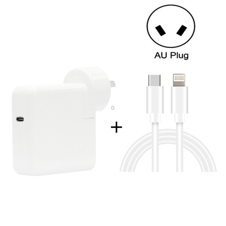 2 in 1 PD3.0 30W USB-C / Type-C Travel Charger with Detachable Foot + PD3.0 3A USB-C / Type-C to 8 Pin Fast Charge Data Cable Se