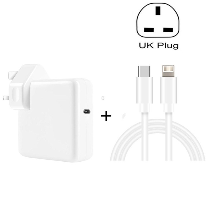2 in 1 PD3.0 30W USB-C / Type-C Travel Charger with Detachable Foot + PD3.0 3A USB-C / Type-C to 8 Pin Fast Charge Data Cable Se