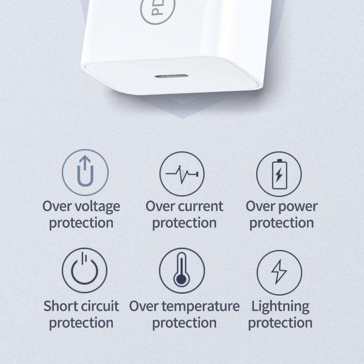 SDC-20W PD 20W Single USB-C / Type-C Interface Travel Charger UK Plug