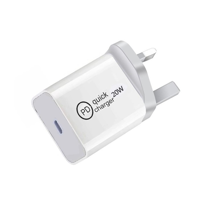 SDC-20W PD 20W Single USB-C / Type-C Interface Travel Charger UK Plug