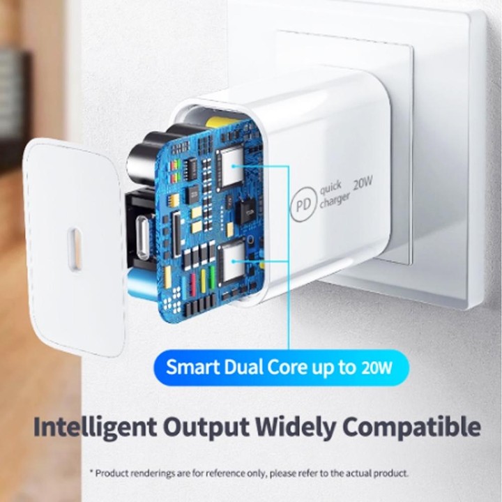 SDC-20W 2 in 1 PD 20W USB-C / Type-C Travel Charger + 3A PD 3.0 USB-C / Type-C to USB-C / Type-C Fast Charge Data Cable Set, Cab