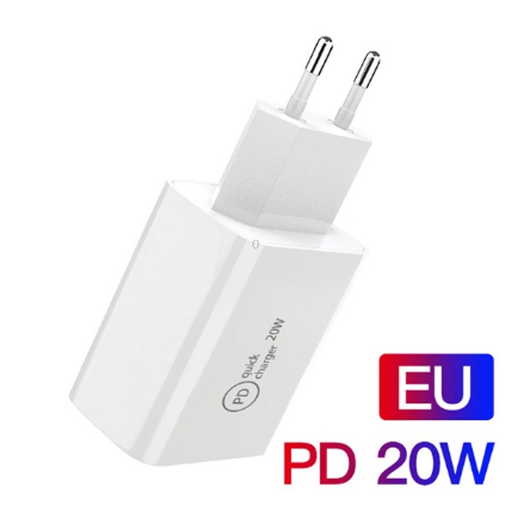 SDC-20W 2 in 1 PD 20W USB-C / Type-C Travel Charger + 3A PD 3.0 USB-C / Type-C to USB-C / Type-C Fast Charge Data Cable Set, Cab
