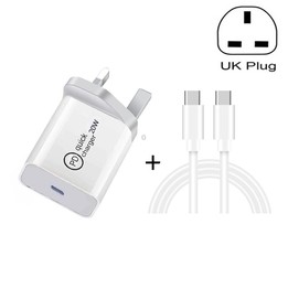 SDC-20W 2 in 1 PD 20W USB-C / Type-C Travel Charger + 3A PD 3.0 USB-C / Type-C to USB-C / Type-C Fast Charge Data Cable Set, Cab