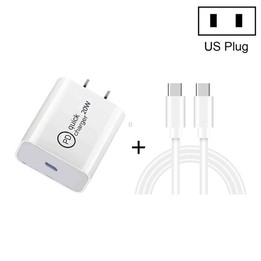 SDC-20W 2 in 1 PD 20W USB-C / Type-C Travel Charger + 3A PD 3.0 USB-C / Type-C to USB-C / Type-C Fast Charge Data Cable Set, Cab
