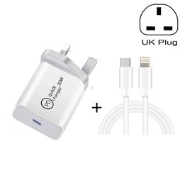 SDC-20W 2 in 1 PD 20W USB-C / Type-C Travel Charger + 3A PD3.0 USB-C / Type-C to 8 Pin Fast Charge Data Cable Set, Cable Length: