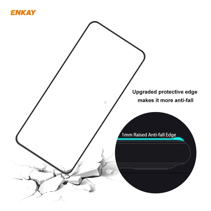 For Samsung Galaxy M51 ENKAY Hat-Prince Anti-drop Full Glue Tempered Glass Full Screen Film Anti-fall Protector