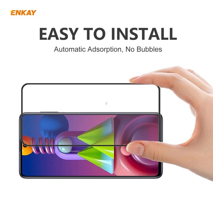 For Samsung Galaxy M51 5 PCS ENKAY Hat-Prince Anti-drop Full Glue Tempered Glass Full Screen Film Anti-fall Protector