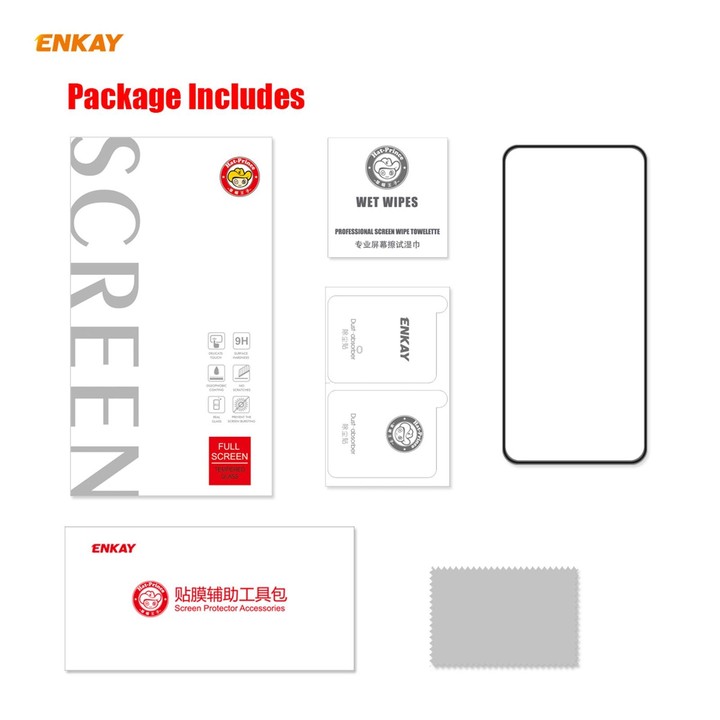 For Samsung Galaxy M51 5 PCS ENKAY Hat-Prince Anti-drop Full Glue Tempered Glass Full Screen Film Anti-fall Protector