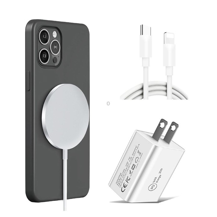 XJ-32 3 in 1 15W Magnetic Suction Wreless Charging + PD 20W USB-C / Type-C Travel Charging + USB-C / Type-C to 8 Pin Fast Chargi