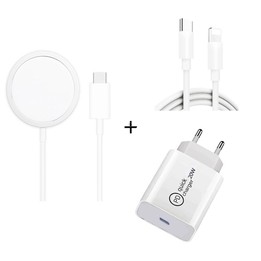 XJ-32 3 in 1 15W Magnetic Suction Wreless Charging + PD 20W USB-C / Type-C Travel Charging + USB-C / Type-C to 8 Pin Fast Chargi