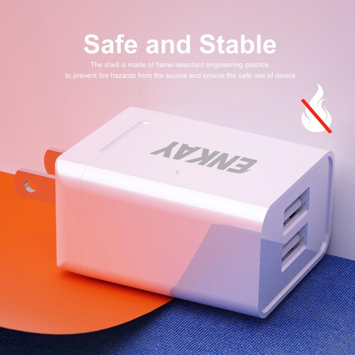 ENKAY Hat-Prince U008-1 10.5W 2.1A Dual USB Fast Charging Travel Charger Power Adapter, US Plug
