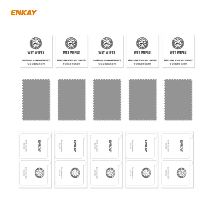 For Samsung Galaxy S21+ 5G 5pcs ENKAY Hat-Prince Full Glue 0.26mm 9H 2.5D Tempered Glass Full Coverage Film Support Fingerprint
