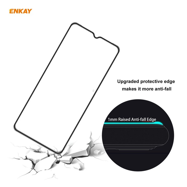 For Samsung Galaxy A12 5 PCS ENKAY Hat-Prince Anti-drop Full Glue Tempered Glass Full Screen Film Anti-fall Protector