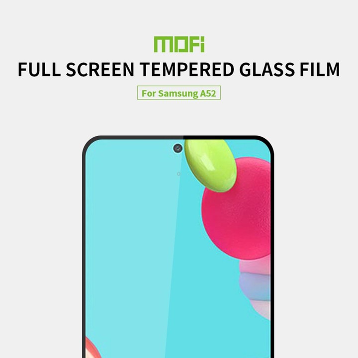 For Samsung Galaxy A52 5G / 4G MOFI 9H 2.5D Full Screen Tempered Glass Film(Black)