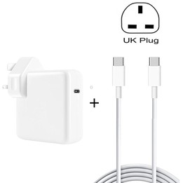 PD-96W 96W PD USB-C / Type-C Laptop Adapter + 2m 5A USB-C / Type-C to USB-C / Type-C Fast Charging Cable for MacBook Pro, Plug S