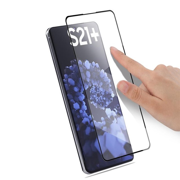 For Samsung Galaxy S21+ 5G mocolo 0.33mm 9H 2.5D Full Glue Tempered Glass Film, Support Fingerprint Unlock