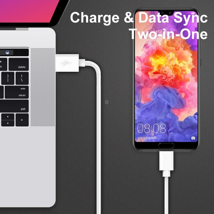 LZ-023 18W QC3.0 USB Portable Travel Charger + 3A USB to Type-C Data Cable, US Plug(Black)