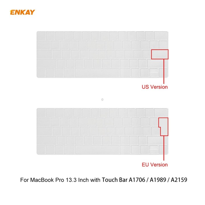 ENKAY 3 in 1 Matte Laptop Protective Case + EU Version TPU Keyboard Film + Anti-dust Plugs Set for MacBook Pro 13.3 inch A1706 /
