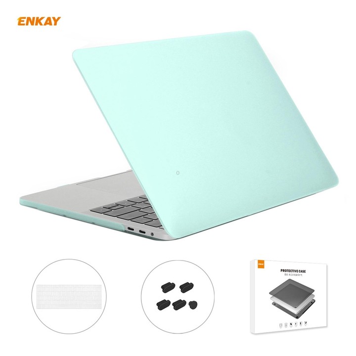ENKAY 3 in 1 Matte Laptop Protective Case + US Version TPU Keyboard Film + Anti-dust Plugs Set for MacBook Pro 13.3 inch A1708 (