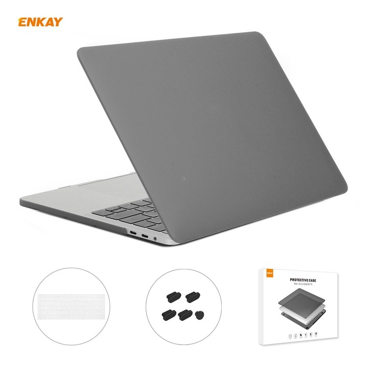 ENKAY 3 in 1 Matte Laptop Protective Case + US Version TPU Keyboard Film + Anti-dust Plugs Set for MacBook Pro 13.3 inch A1708 (