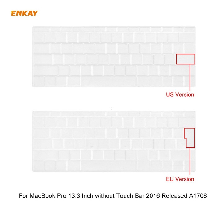 ENKAY 3 in 1 Matte Laptop Protective Case + US Version TPU Keyboard Film + Anti-dust Plugs Set for MacBook Pro 13.3 inch A1708 (