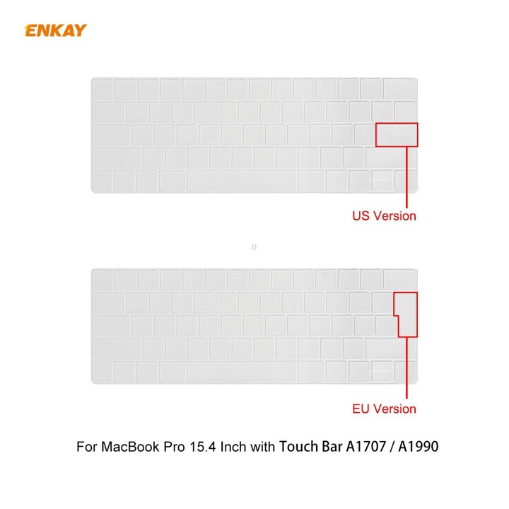 ENKAY 3 in 1 Matte Laptop Protective Case + US Version TPU Keyboard Film + Anti-dust Plugs Set for MacBook Pro 15.4 inch A1707 &