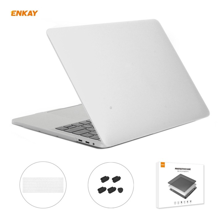 ENKAY 3 in 1 Matte Laptop Protective Case + US Version TPU Keyboard Film + Anti-dust Plugs Set for MacBook Pro 15.4 inch A1707 &