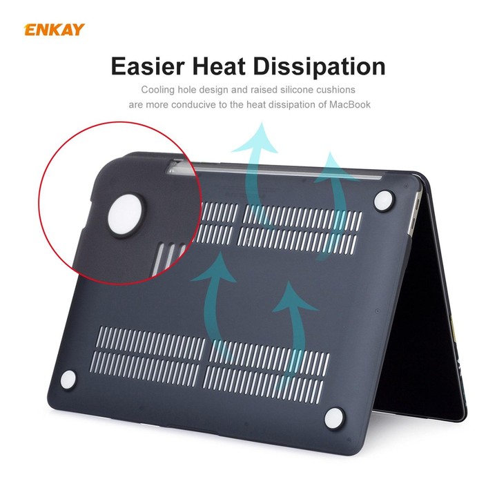 ENKAY 3 in 1 Matte Laptop Protective Case + US Version TPU Keyboard Film + Anti-dust Plugs Set for MacBook Pro 15.4 inch A1707 &