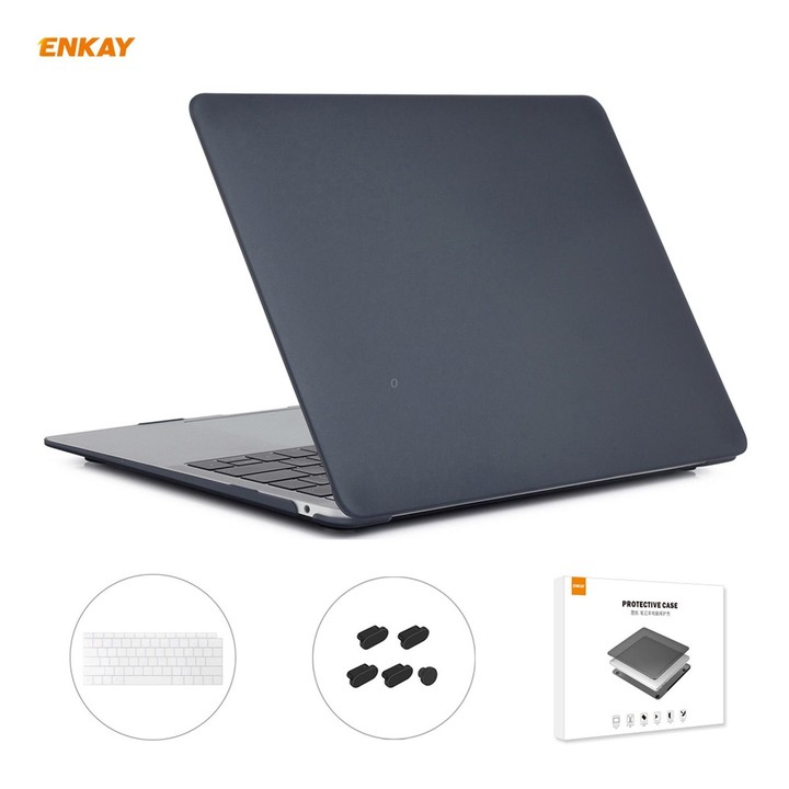 ENKAY 3 in 1 Matte Laptop Protective Case + US Version TPU Keyboard Film + Anti-dust Plugs Set for MacBook Air 13.3 inch A1932 (